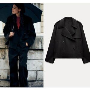 NWT ZARA WOOD  NEW blend short size L
🚨FIRM PRICE